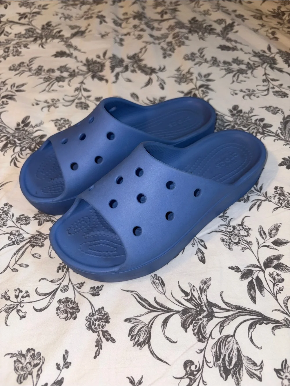 CROCS platform - Kids Blue Slide Sandals